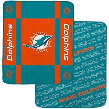 Двусторонний плед Miami Dolphins, 152 x 178 см, ультрамягкий, 100% полиэстер Pegasus