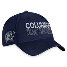 Men's Fanatics Branded  Navy Columbus Blue Jackets Authentic Pro Road Flex Hat Fanatics