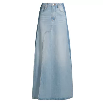 Джинсовая джинсовая юбка-макси Cynthia Rowley