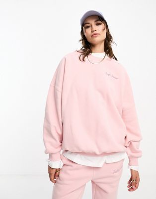 Серебристо-розовый свитер с круглым вырезом и надписью Pacsun — часть комплекта PACSUN