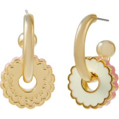 Серьги-кольца с медальоном Marc Jacobs