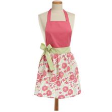 28&#34; x 31&#34; Blush Pink  Green  and White Floral Pout Daisy Apron Contemporary Home Living