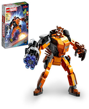 Набор игрушек Super Heroes Marvel Rocket Mech Armor 76243 с минифигуркой ракетного енота Lego