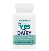 Скажите «да» молочным продуктам с французской ванилью, 60 жевательных таблеток NaturesPlus