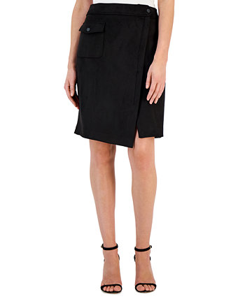 Женская асимметричная юбка-карандаш с карманом-карго Anne Klein