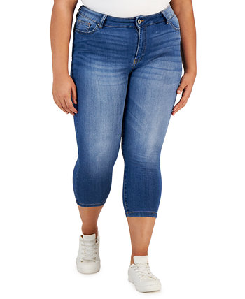 Модные укороченные джинсы скинни больших размеров Celebrity Pink