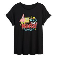 Юниорская футболка с рисунком «Губка Боб Квадратные Штаны и Патрик» Nickelodeon
