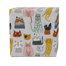 Napkin Set of 4, 100% Cotton, 20x20&#34;, Cats with Attitude Fabric Textile Products