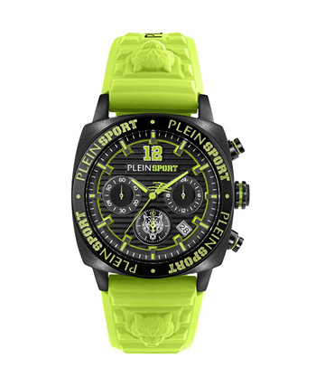 Мужские часы Wildcat с зеленым силиконовым ремешком, 40 мм Plein Sport