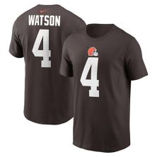 Men's Nike Deshaun Watson Brown Cleveland Browns Player Name & Number T-Shirt Nitro USA