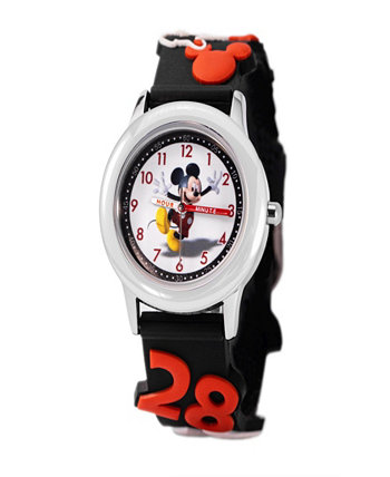 Часы Disney Mickey Mouse для мальчика с черным пластиковым ремешком, 32 мм Ewatchfactory