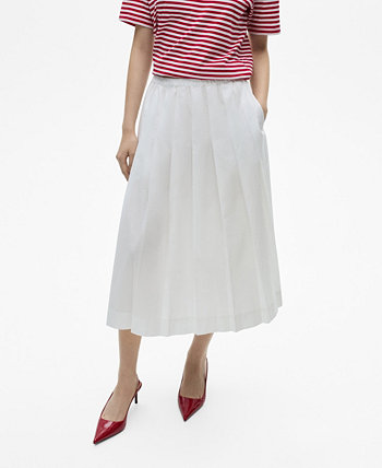 Women's Cotton Pleated Skirt Mango