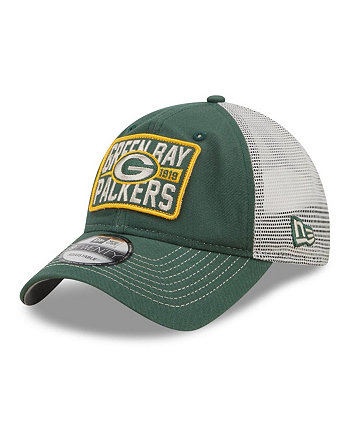 Мужская зеленая натуральная кепка Green Bay Packers Devoted Trucker 9TWENTY Snapback New Era