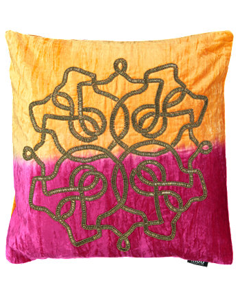 Подушка с вышивкой из бархата дамасской бусины из коллекции Mystical Morocco, 20 "X 20" Mod Lifestyles