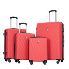 Luggage Sets 4-piece Suitcase With Spinner Wheels & Tsa Lock (16/20/24/28in) Abrihome