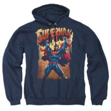 Superman Lift Up Adult Pull Over Hoodie Licensed Character