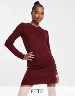 Бордовое платье-свитер с круглым вырезом Brave Soul Petite Brave Soul