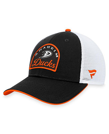 Branded Men's Black/White Anaheim Ducks Fundamental Adjustable Hat Fanatics