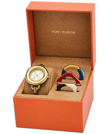 Женские золотые часы с браслетом из нержавеющей стали The Miller, комплект 34 мм Tory Burch