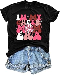 in My Mom Era Shirt Women: Mama T Shirt Mom Life Tops Funny Letter Print Casual Tees LHBNK