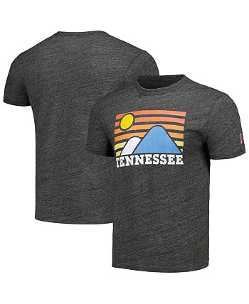 Мужская футболка темно-серого цвета с эффектом потертости Tennessee Volunteers Hyper Local Victory Falls Tri-Blend  League Collegiate Wear