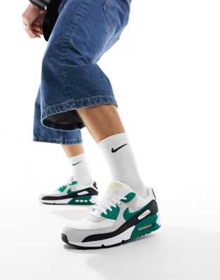 Мужские кроссовки Nike Air Max 90 в бело-зеленых тонах Nike