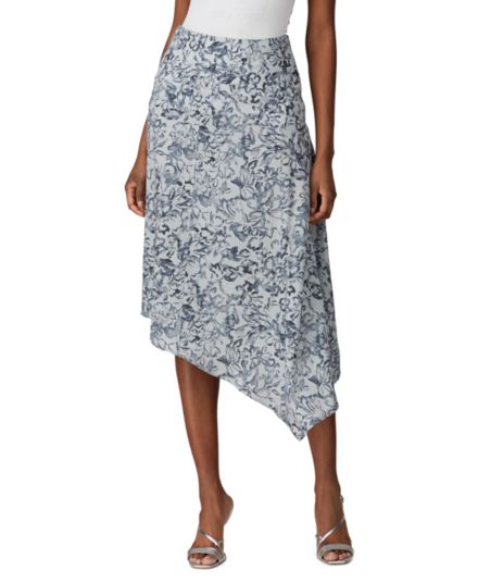 Асимметричная юбка с цветочным принтом Victor Alfaro Collective