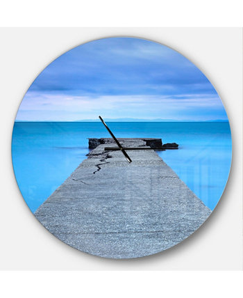 Крупногабаритные круглые металлические настенные часы Designart прибрежные Design Art