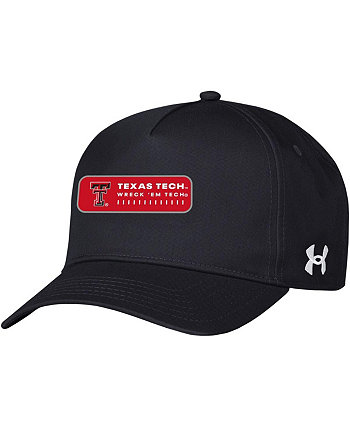 Мужская черная кепка Texas Tech Red Raiders 2023 с регулируемой боковой линией Under Armour