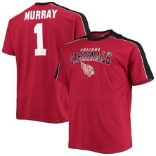 Мужская футболка с надписью Fanatics Kyler Murray Cardinal Arizona Cardinals с большим и высоким рукавом и панелью с именем и номером игрока Fanatics