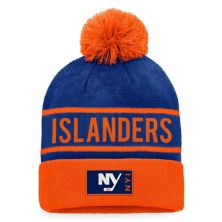 Men's Fanatics Branded Blue/Orange New York Islanders Authentic Pro Alternate Logo Cuffed Knit Hat with Pom Fanatics