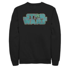 Big & Tall Star Wars The Mandalorian Child Hiding Logo Fleece Sweatshirt Star Wars