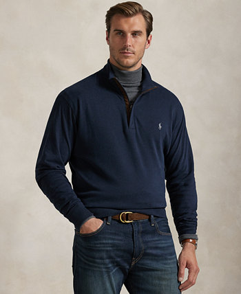 Мужская Толстовка Polo Ralph Lauren Big & Tall Luxury Jersey Quarter-Zip Polo Ralph Lauren