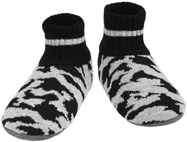 Мужские Носки Panda Bros Slipper Socks Soft Cozy Thick House Indoor Boot Sock Shoes with Anti-Skid Bottom Soles Panda Bros