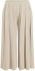 CIDER Women’s Plus Size Wide Leg Pants Palazzo Flowy Elastic Waist Pants with Pockets Cider