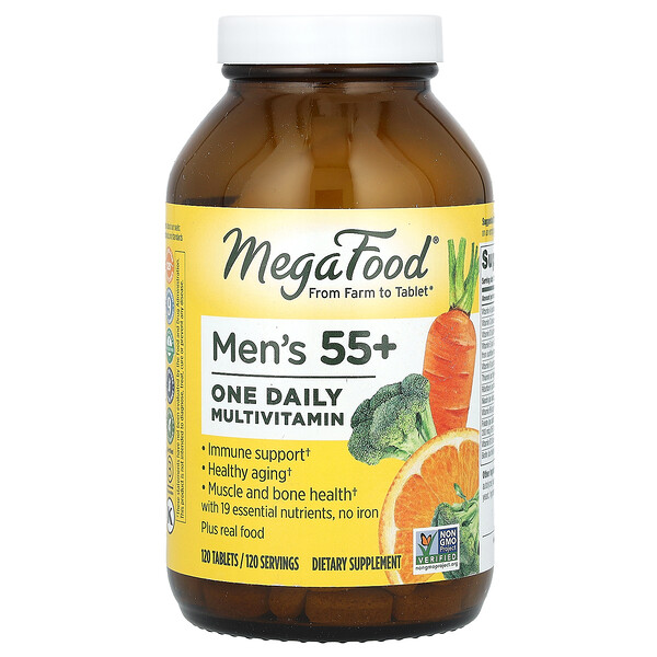 Мультивитамины для мужчин 55+ - 120 таблеток - MegaFood MegaFood