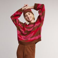 Женский свитер Yummy Sweater Co., легкий свитер с круглым вырезом и камуфляжным принтом Yummy Sweater Co.