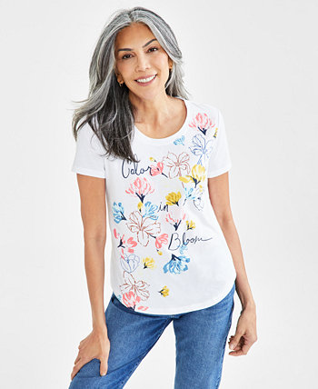 Маленькая футболка с цветочным рисунком, созданная для Macy's Style & Co