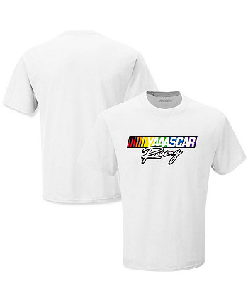 Мужская белая футболка NASCAR Racing Checkered Flag Sports