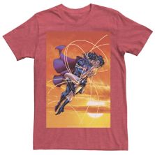 Мужская футболка с плакатом DC Comics Superman Wonder Woman Kiss DC Comics