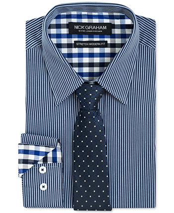 Мужская классическая рубашка и галстук в стиле модерн Nick Graham