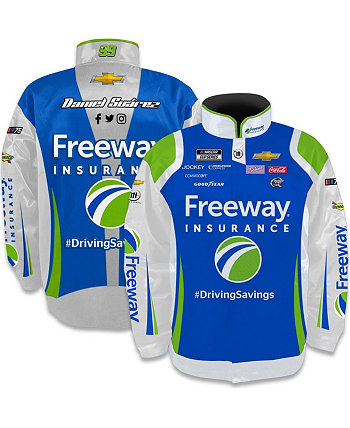 Мужская нейлоновая униформа с длинными кнопками синего цвета Daniel Suarez Freeway Insurance Trackhouse Racing Team Collection