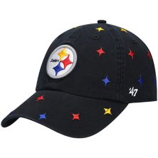Женская кепка '47 Pittsburgh Steelers Multi Confetti Clean Up регулируемая черная черная Unbranded