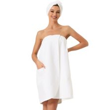 Женское полотенце с запахом, халат, спа-полотенца с шапочкой для душа для ванной, тренажерного зала Cheibear