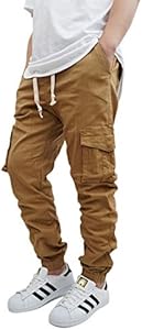 URBANJ Men's Stretch Twill Drop Crotch Jogger Pants S-5XL URBANJ