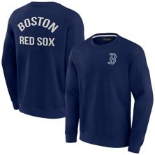 Unisex Fanatics Signature Navy Boston Red Sox Super Soft Pullover Crew Sweatshirt Unbranded
