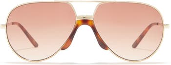 Модные солнцезащитные очки-авиаторы 56 мм GUCCI