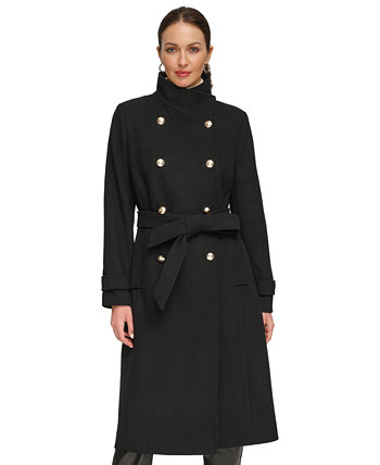Женское двубортное пальто с поясом DKNY