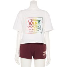 Укороченные радужные кеды Vans для юниоров &#34;Off The Wall&#34; футболка с логотипом Vans