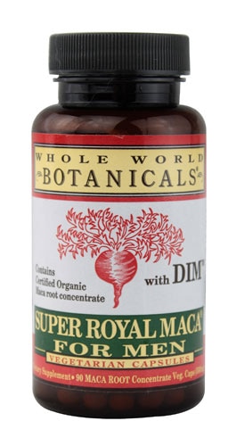 Super Royal Maca® for Men with DIM — 90 вегетарианских капсул Whole World Botanicals